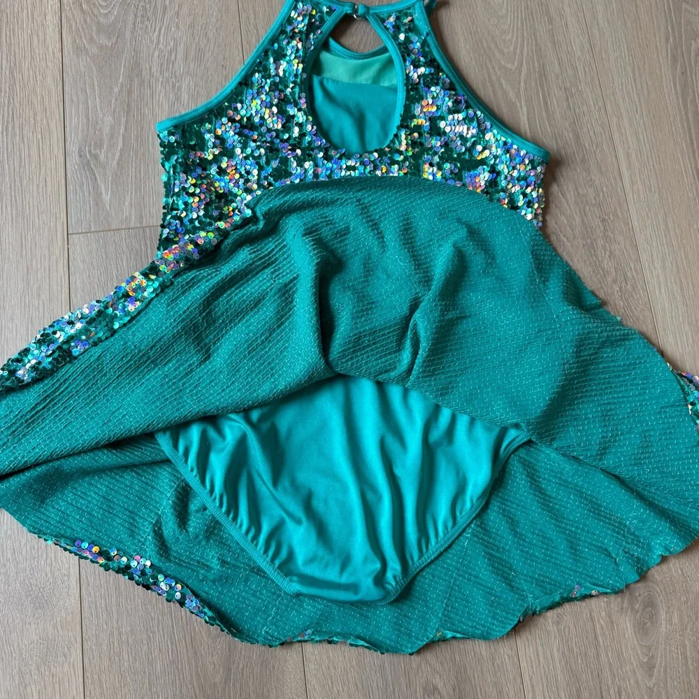 C27 Weissman Sparkling Sequin Green Dancing Ballerina‎  Dress